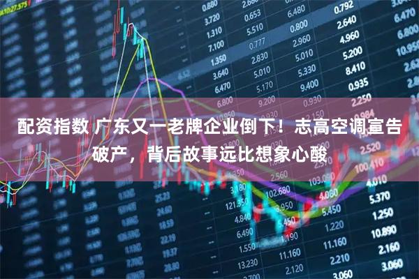 配资指数 广东又一老牌企业倒下！志高空调宣告破产，背后故事远比想象心酸